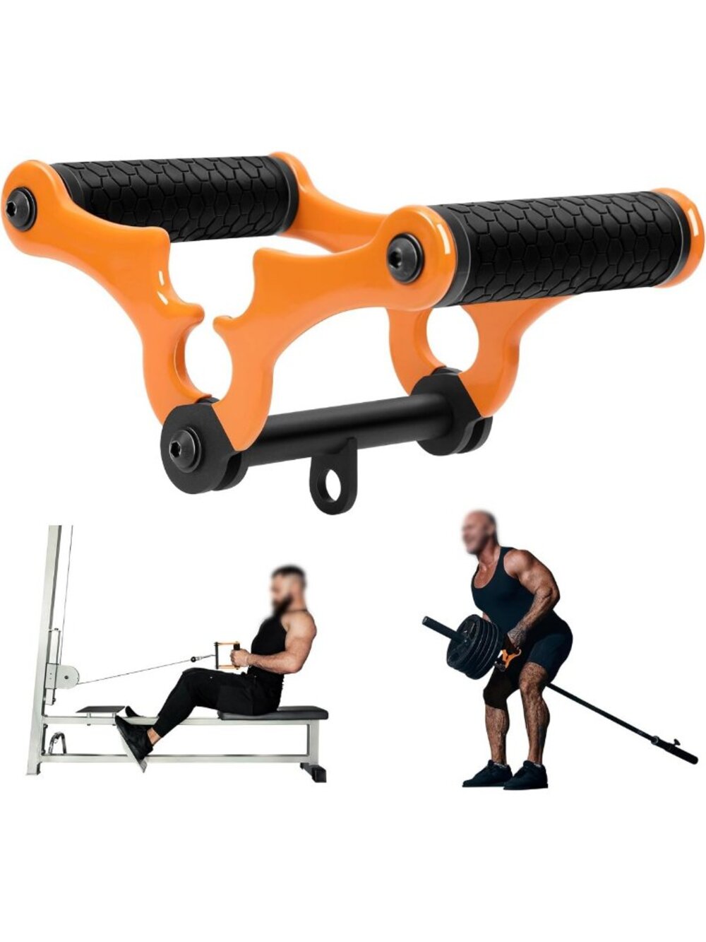 Foldable V Bar Landmine Attachment - T Bar Row Handle for Strength Training